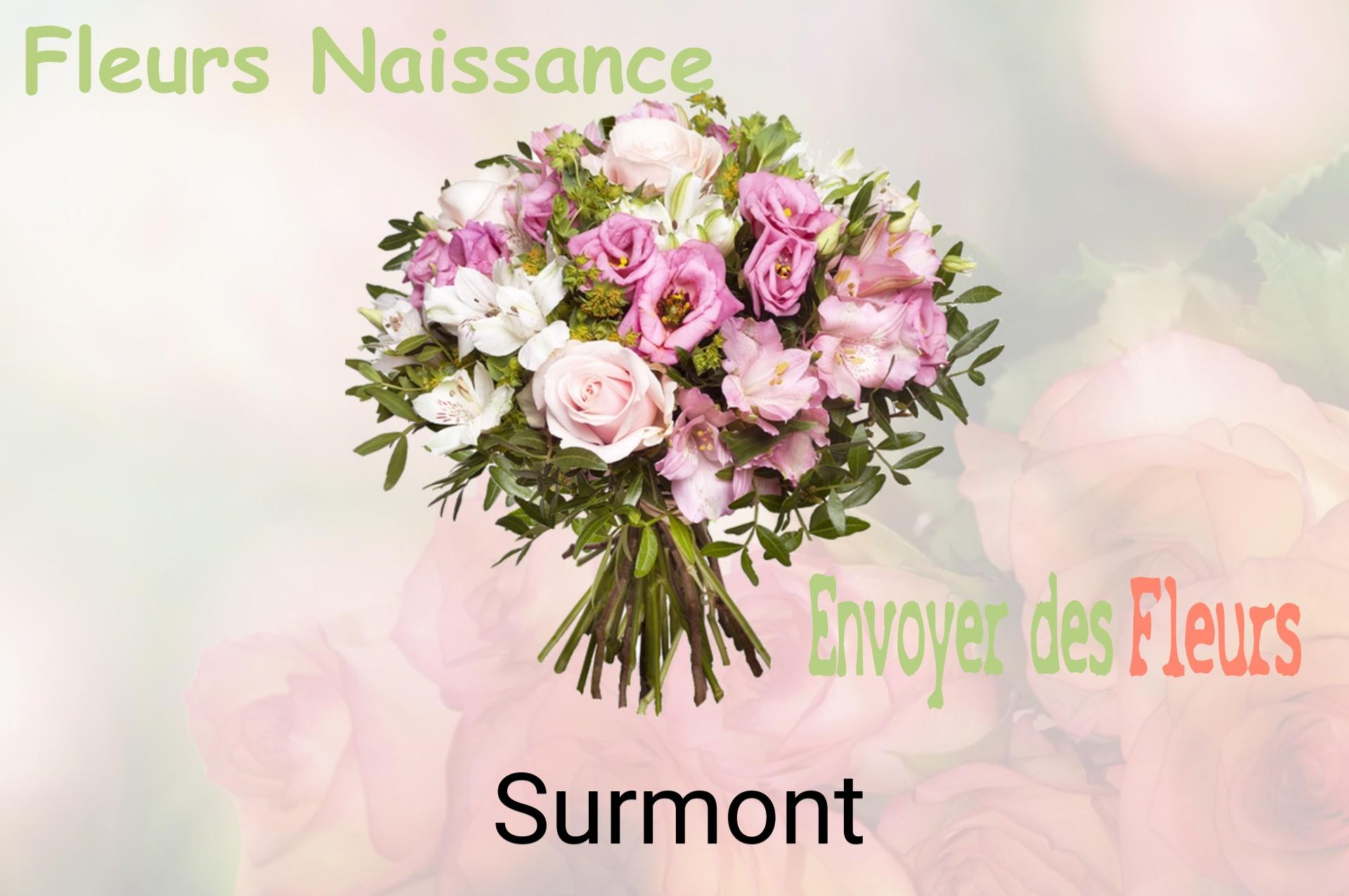 Bouquet de fleurs de naissance livré à Surmont